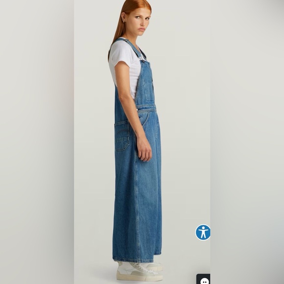 G-Star Raw Dungaree Dress, Blue Denim Overall Dress, Size XXS - Picture 2 of 13